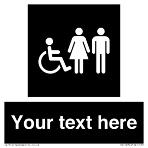 Custom information: black panel disabled female and male